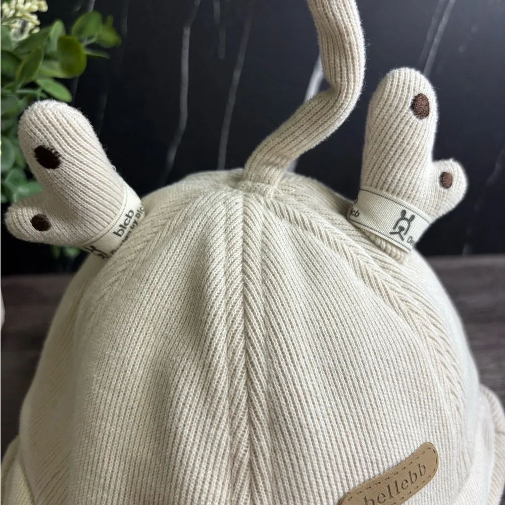 bebe Cream Kids Hat with Cute Ears
